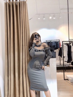 ĐẦM LEN BODY PHA LƯỚI bánh bèo