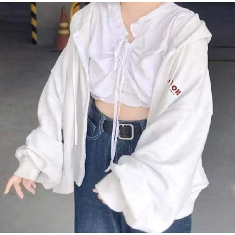 Áo khoác nỉ bông oh oh phom siêu rộng HANA185 | BigBuy360 - bigbuy360.vn