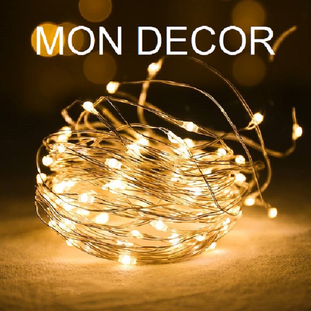 Dây đèn đom đóm vàng ấm - đèn fairy light 4 màu, Dây đèn LED fairy light vàng