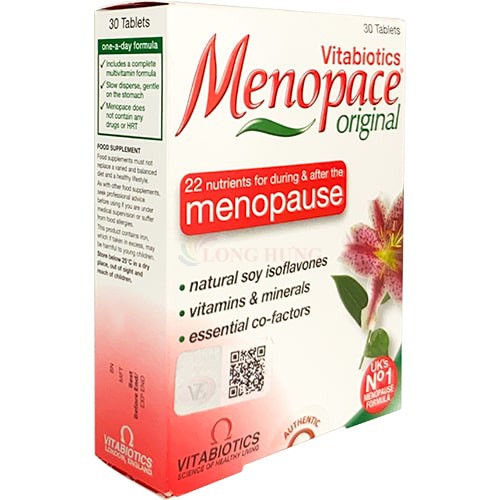 Viên uống Vitabiotics Menopace Original hỗ trợ cân bằng nội tiết nữ