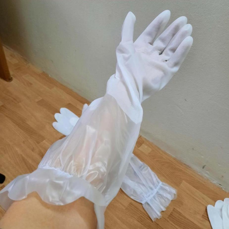 SR Găng Tay Cao Su Rửa Chén Bát Siêu Dai Dài Tay - Cổ cao – Cổ ngắn - Có chun chống tụt