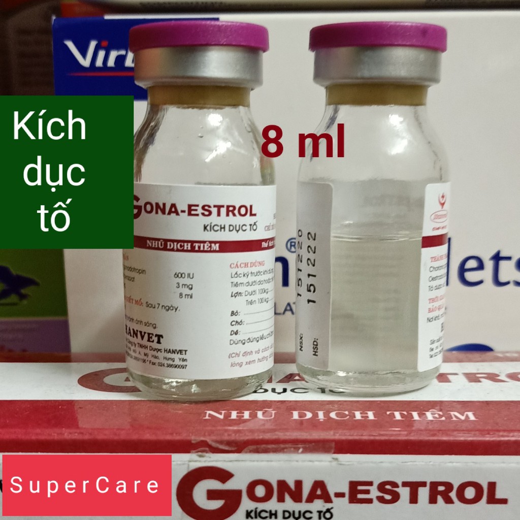 GONA ESTROL 8ML – KICH DUC TỐ, TĂNG KHẢ NĂNG MANG THAI TRÊN CHÓ MÈO