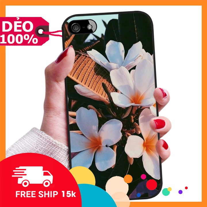 ỐP LƯNG DẺO IPHONE 5 ĐỦ DÒNG HÌNH NỀN FLOWER NHẸ NHÀNG PHỦ BÓNG NHƯ GƯƠNG