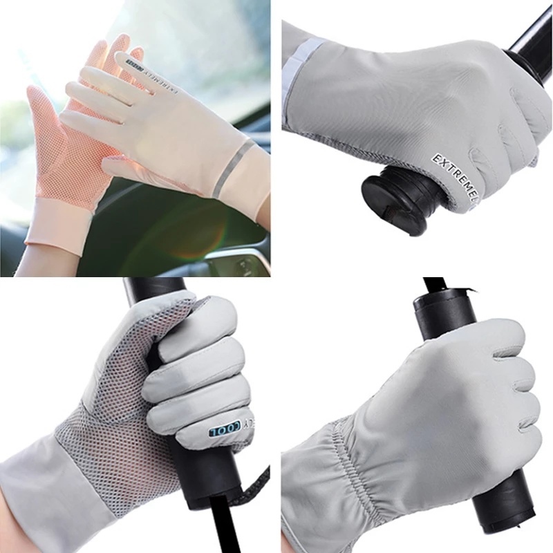 Đôi găng tay hở ngón chống tia UV thoáng khí cảm ứng chạm màn hình cho nữ