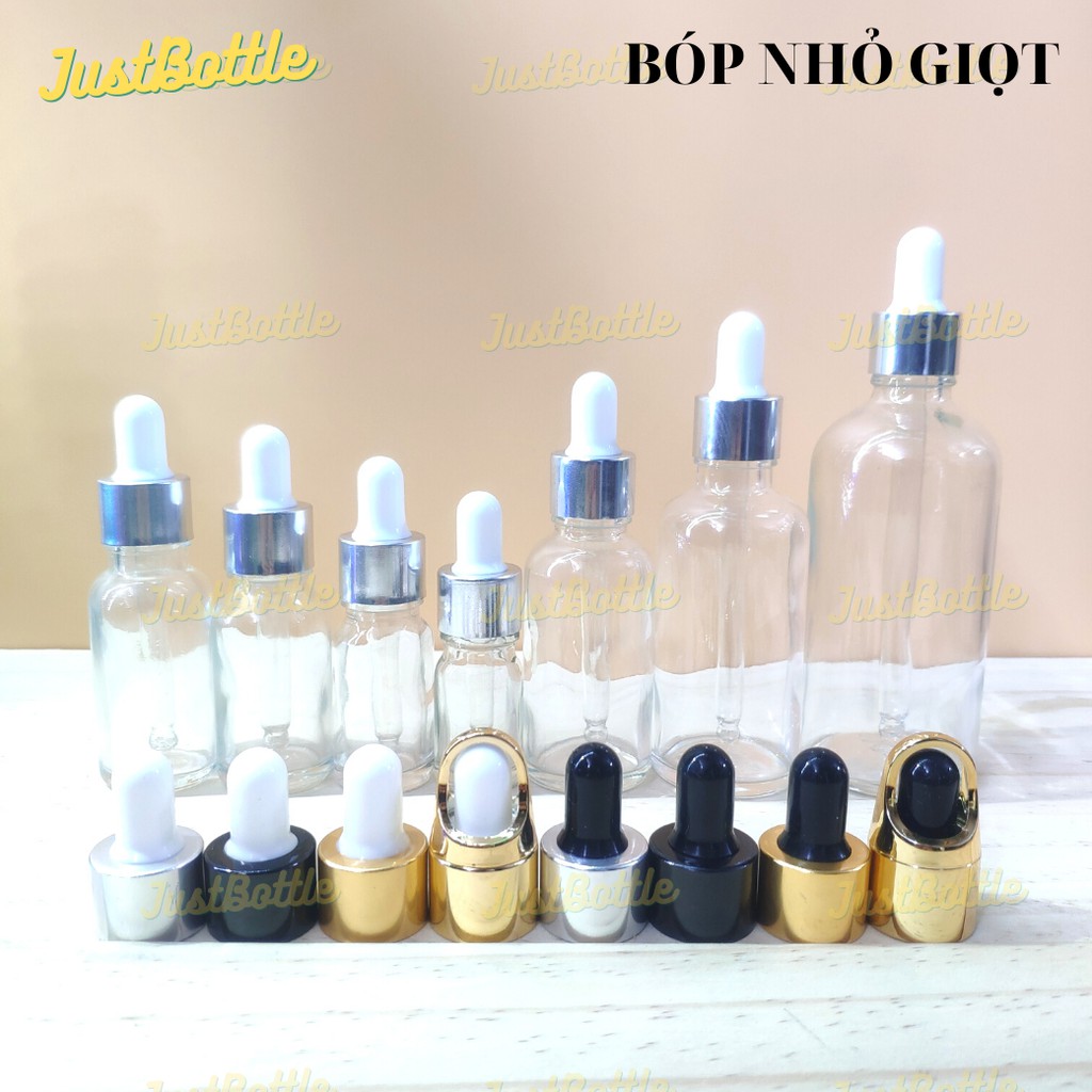 LỌ CHIẾT SERUM TRONG 5ml 10ml 15ml 20ml 30ml 50ml 100ml bóp nhỏ giọt phun sương nắp vặn/CHAI TINH DẦU THỦY TINH MỸ PHẨM