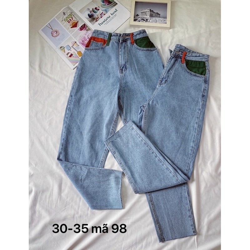 Quần baggy jean nữ  FREESHIP  Quần baggy jean nữ ống rộng lưng cao size đại hàng VnXK bigsize nữ 2Kjean Ms98