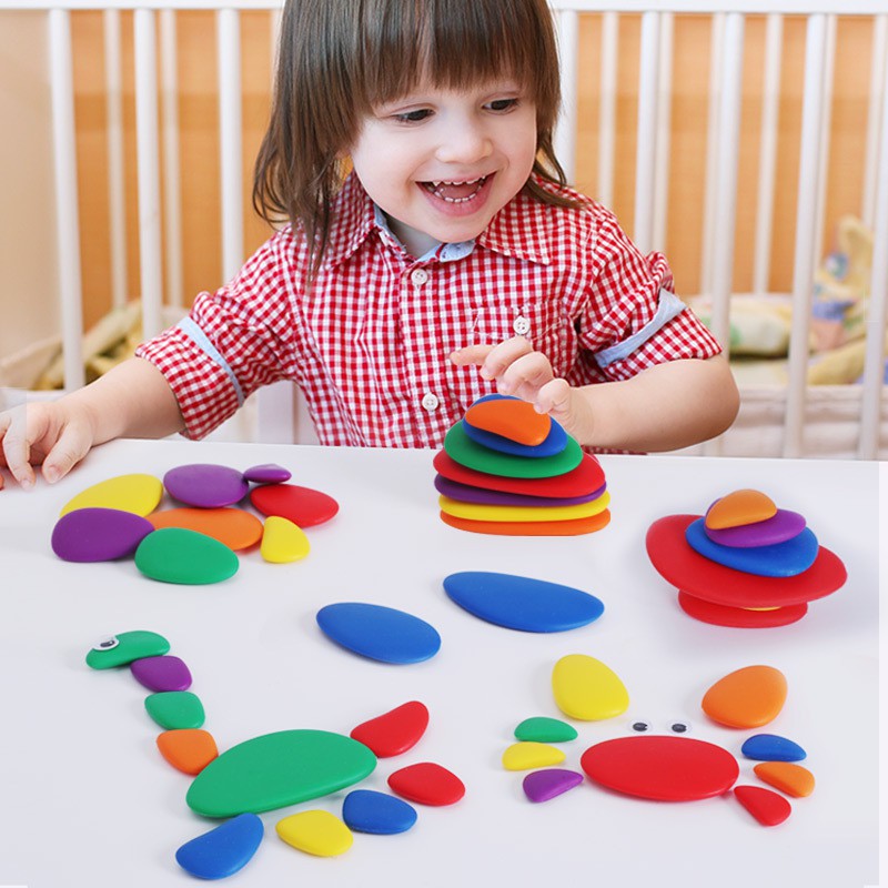 BỘ XẾP CẦU VỒNG GIÁO DỤC MONTESSORI KÍCH THÍCH TƯ DUY SÁNG TẠO CHO BÉ STEM