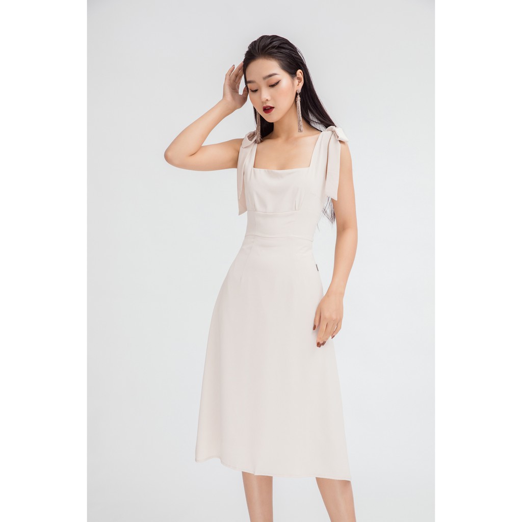 Đầm 2 dây thắt nơ - 20Again - DDA0070