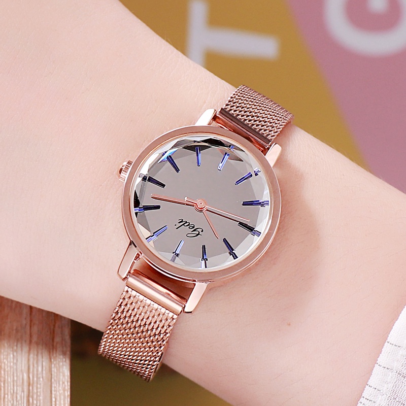 Đồng hồ đeo tay Gedi 13025 dây kim loại phong cách thanh lịch cho nữ