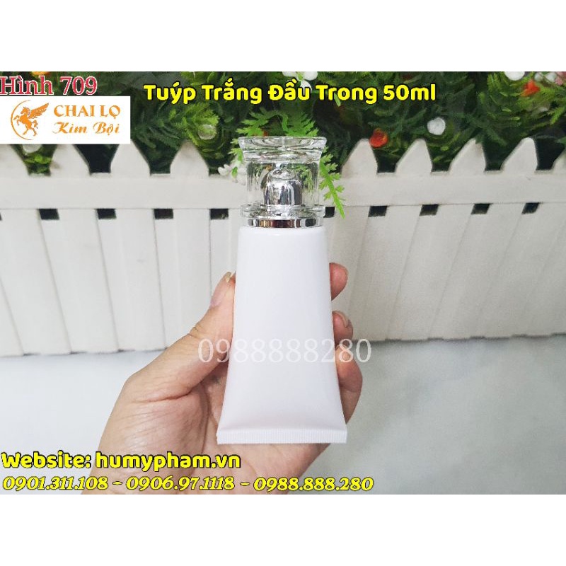 TUÝP ĐỰNG MỸ PHẨM ĐẦU TRONG BẠC 50ML