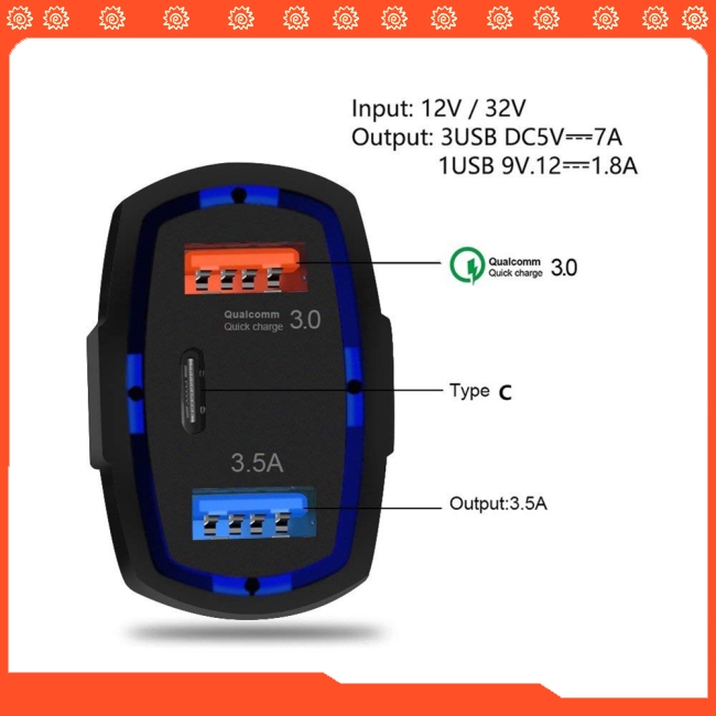 Cóc sạc 2 trong 1 hỗ trợ sạc nhanh tiện dụng gắn trong xe oto | BigBuy360 - bigbuy360.vn