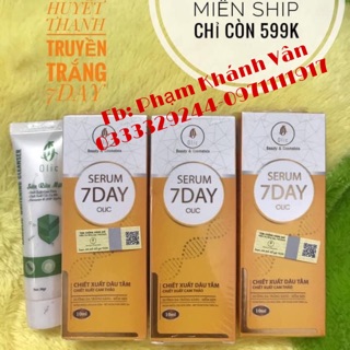 COMBO 3 CHAI SERUM HUYẾT THANH TRUYỀN TRẮNG 7DAY