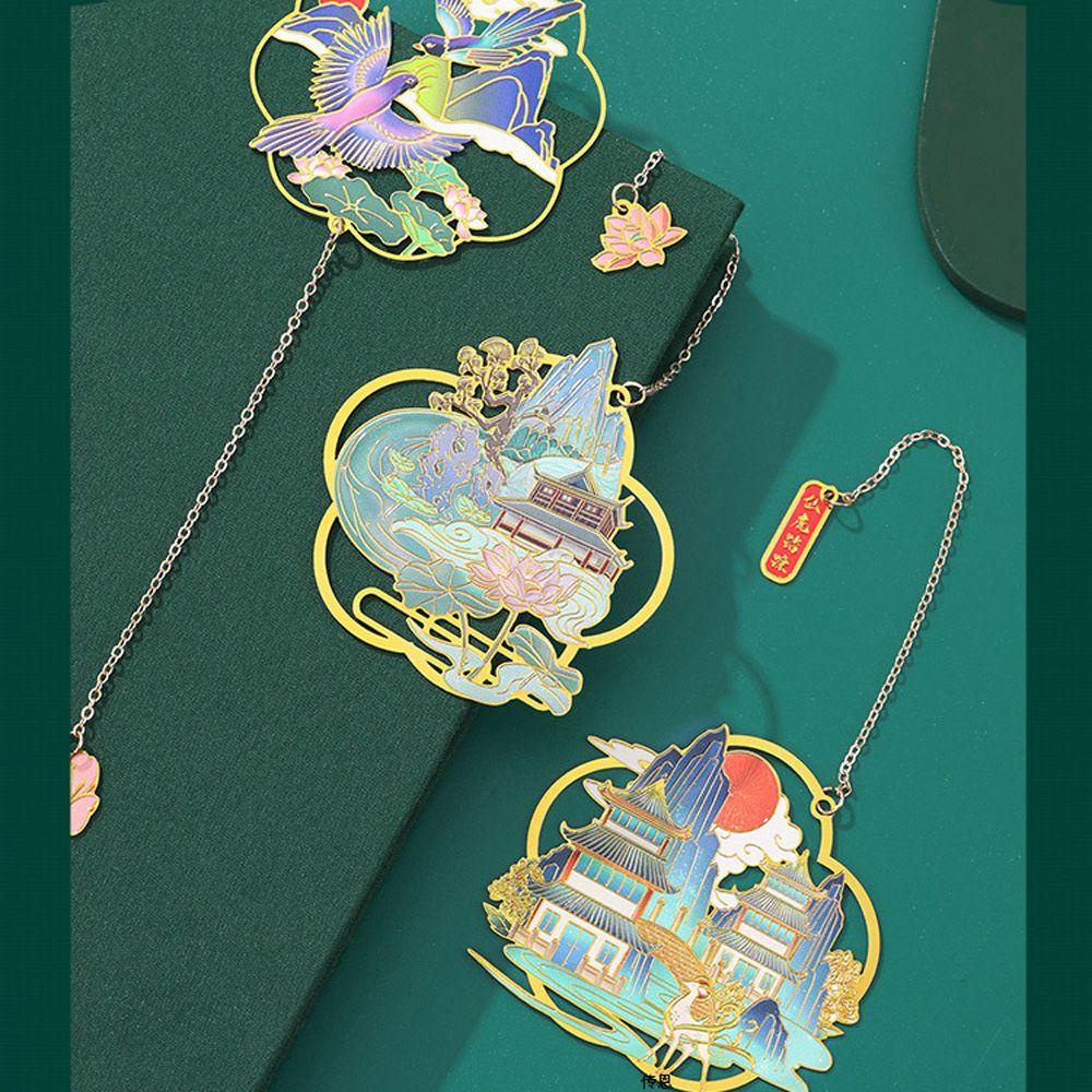 Mmluck Đánh Dấu Trang Sách Bằng Đồng Thau Phong Cách Trung Hoa Sang Trọng