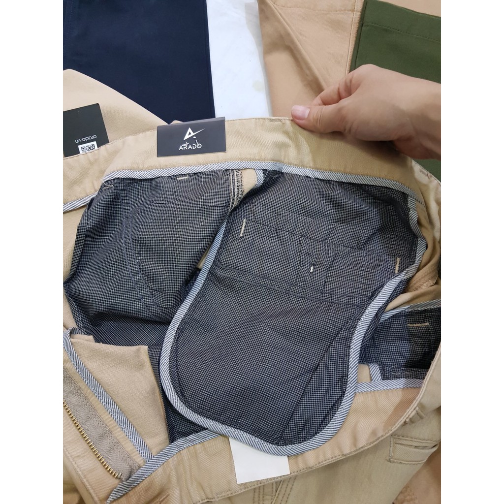 Quần short nam khaki ARADO- HD đứng dáng chất đẹp-reguler