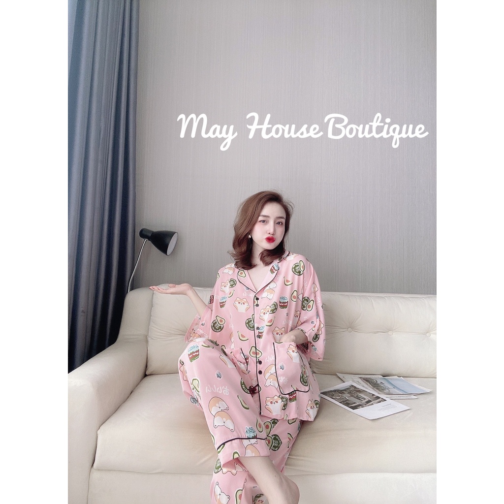 [ Bigsize 40-100kg] Bộ Cánh Dơi Lụa Mango Cao Cấp Mặc Nhà Cho Nàng Múp | BigBuy360 - bigbuy360.vn