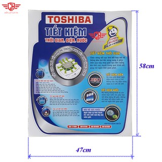 miếng dán máy giặt Tem dán máy giặt toshiba. mẫu 2( tặng keo dán)