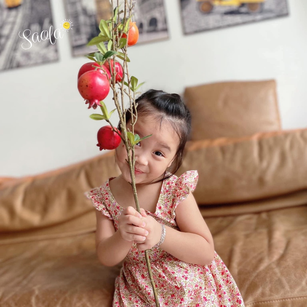 Đầm/ Váy Bé Gái Chất Cotton Thô Họa Tiết Hoa Nhí Xinh Xắn - EDNA DRESS - DRC004 - SAOLA KIDS CLOTHING