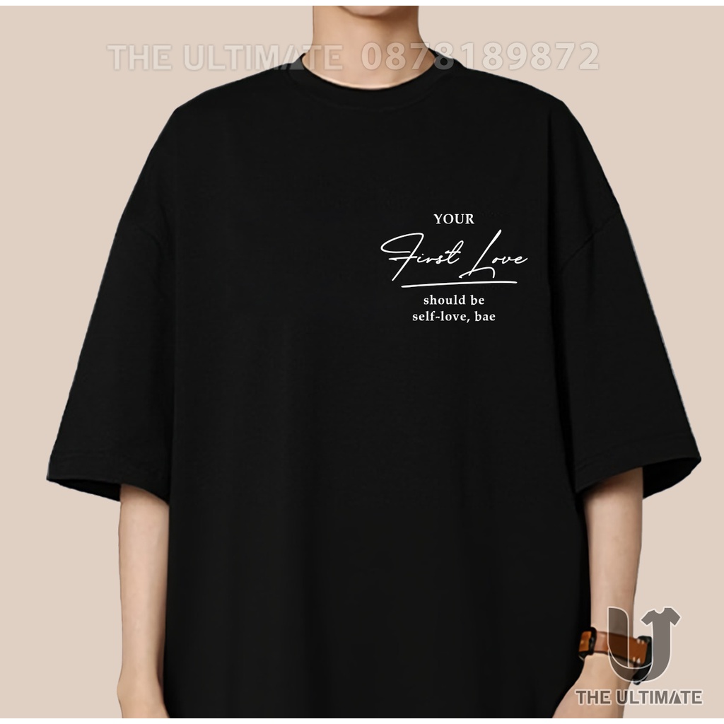 Áo phông First Love - áo ý nghĩa, động viên, khích lệ, quà tặng, form rộng tay lỡ 100% cotton co giãn