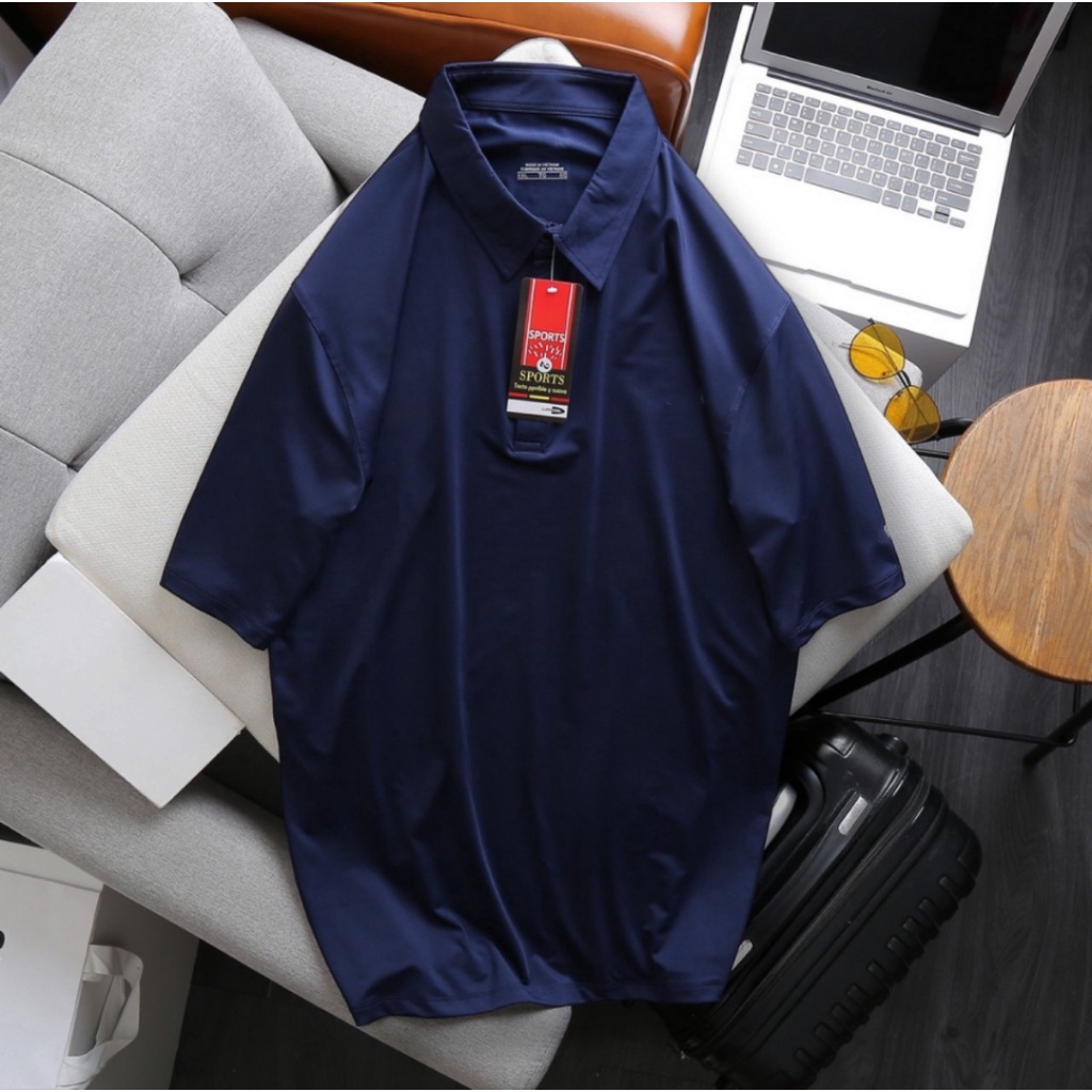 Áo thun Polo lạnh trơn nam bigsize 80 - 140kg - trơn