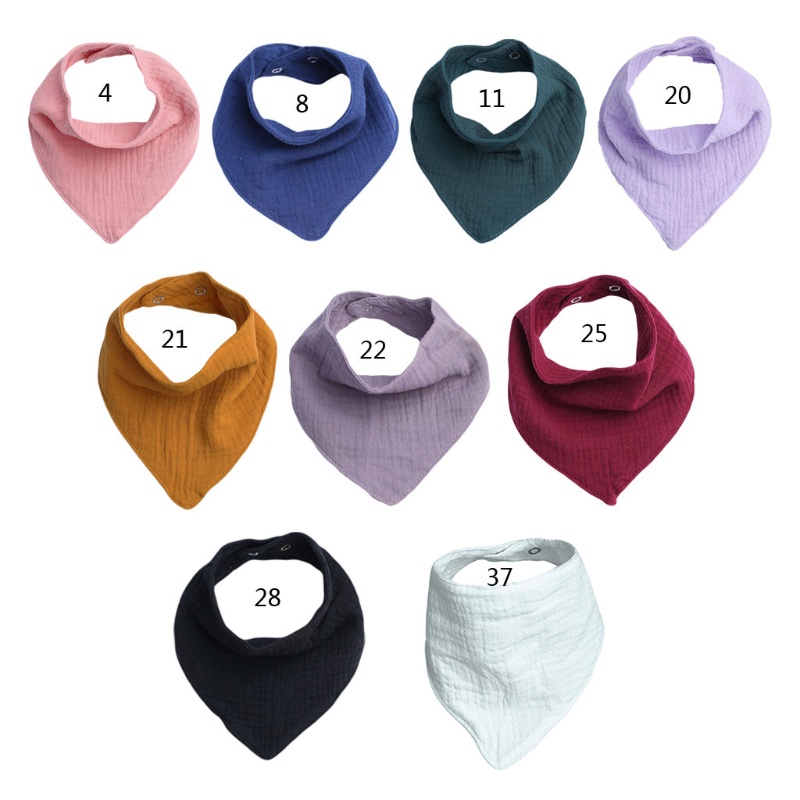 Yếm Ăn Cotton Mềm Mại Hình Tam Giác Cho Bé Sơ Sinh