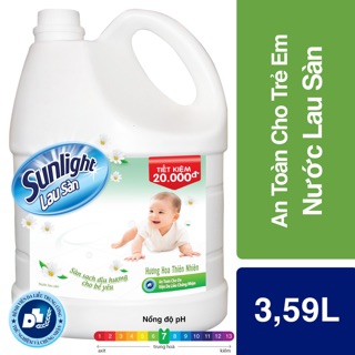 Nước lau sàn Trắng tinh chát thiên nhiên an toàn cho bé 3,6Kg