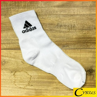 Tất Addidas nam nữ loại cổ Lửng Vừa màu Trắng