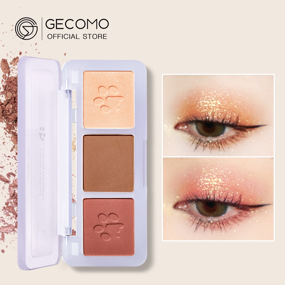 GECOMO Bảng phấn mắt Glitter Waterproof Eye Shadow Palette Eye Make Up