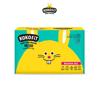 Tã/bỉm dán KOKOFiT size M (Thỏ) 30 miếng/bịch cho bé từ 6-11kg