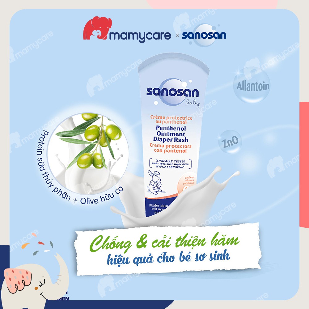 Kem hăm 2 tác động Sanosan chiết xuất olive hữu cơ cho bé - MAMYCARE