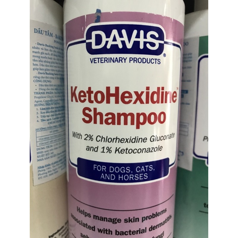 Davis Ketohexidine Shampoo Dầu Tắm Trị Nấm, Viêm Da