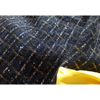 vải dạ tweed dệt thêu