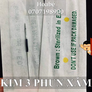 [100chiếc] kim 3 tròn, dẹt, chụm, dài, ngắn phun xăm