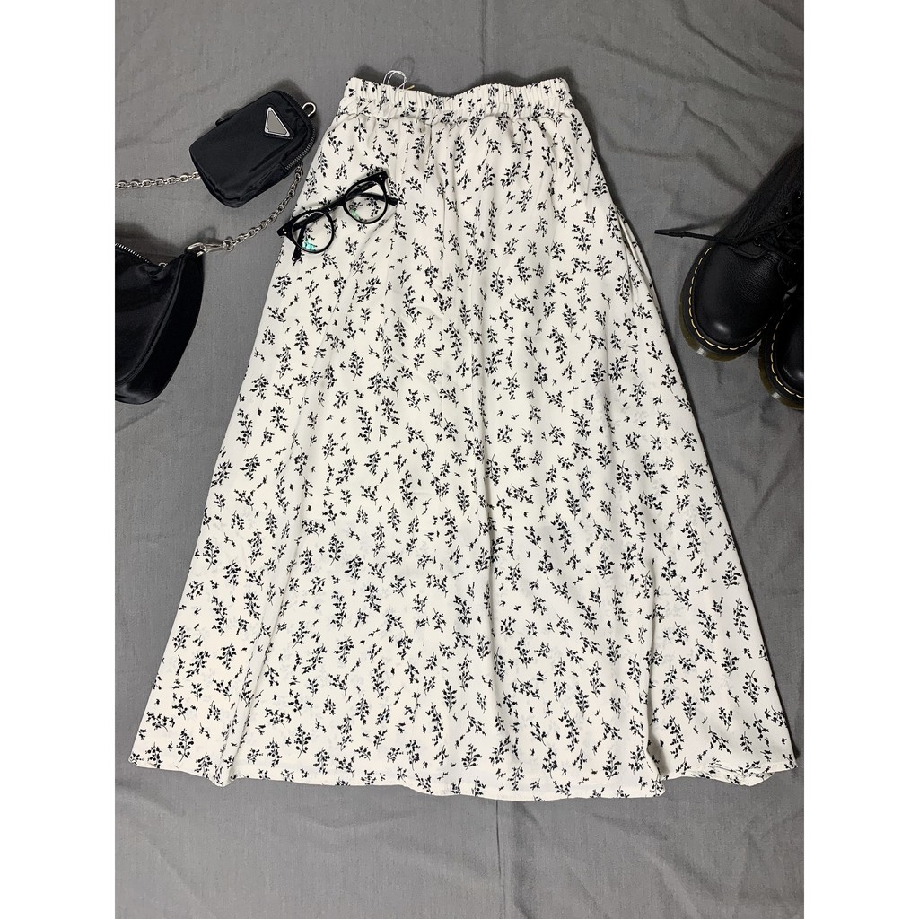 [ Video/Ảnh thật] Chân váy hoa nhí, chân váy hoa vintage dáng dài tiểu thư 2 lớp | BigBuy360 - bigbuy360.vn