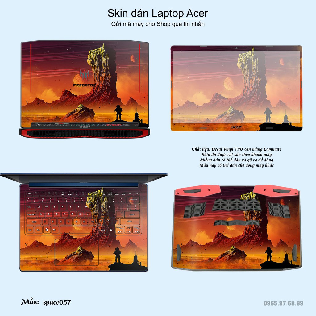 Skin dán Laptop Acer in hình không gian _nhiều mẫu 10 (inbox mã máy cho Shop)
