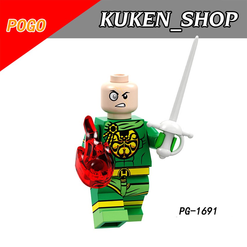 Minifigures Marvel DC Các Mẫu Nhân Vật Superior Octopus Steve Rogers Madame Baron Von Strucker Atom PG8191