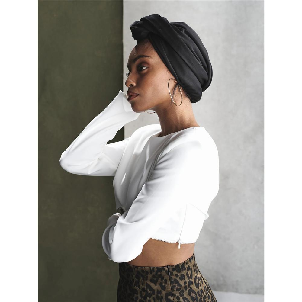 MUVAKO Khăn Trùm Đầu Turban Phong Cách Pháp Cho Nữ
