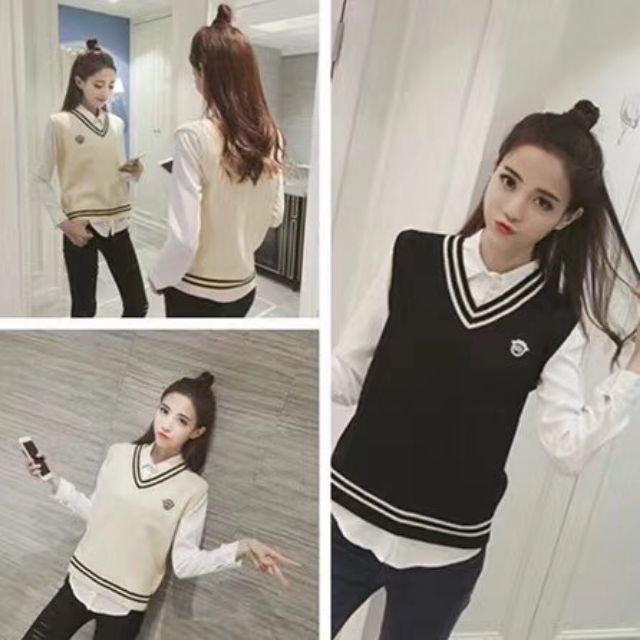 Áo len gile mác nhỏ