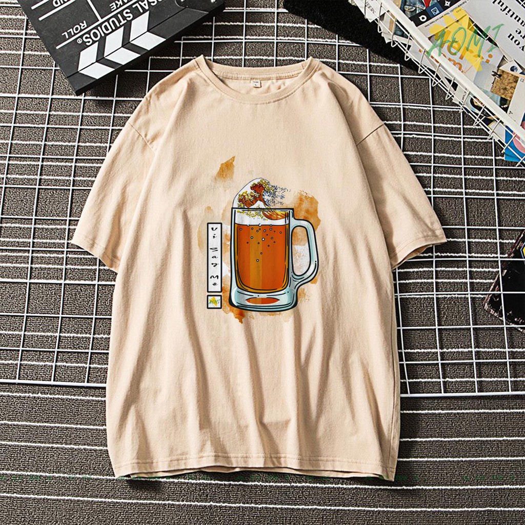 ÁO THUN BEER CHÚNG TA CỦA HIỆN TẠI UNISEX AOMI Vị SAY Mê BEER MTP TAY LỠ FREE SIZE NAM NỮ