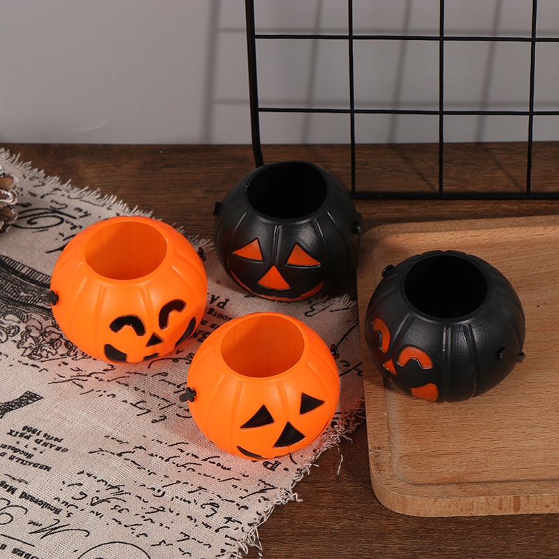 Xô Nhựa Hình Bí Ngô Trang Trí Halloween