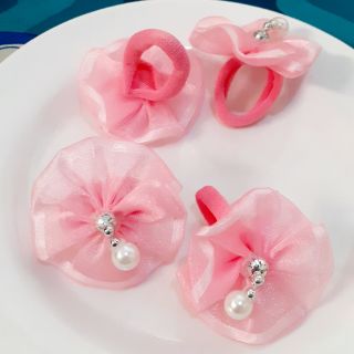 Sét 2 Cột tóc đính vải 1 hạt cho bé (được chọn màu)