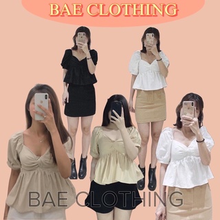 Áo Kiểu Roosy Top Lửng Tay Phồng Dáng Vintange -sau lưng chạy bo chun co giãn from áo xinh nhẹ nhàng(kèm ảnh trải sàn)