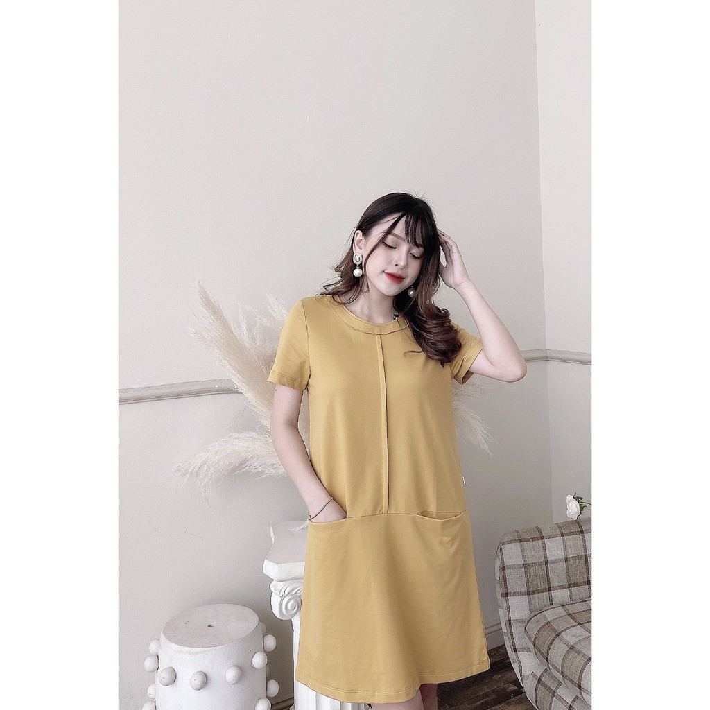 Đầm thun ngắn tay hai túi DTA0544 - 20Again | BigBuy360 - bigbuy360.vn