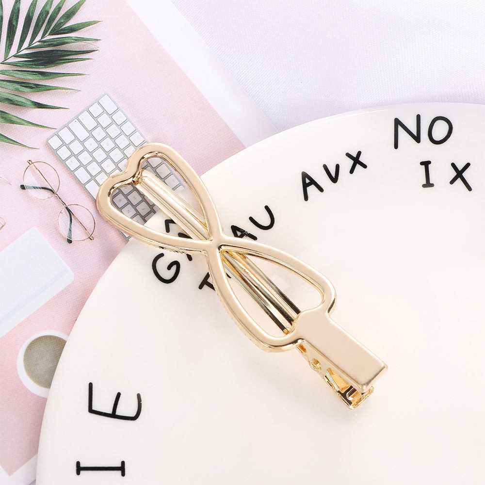 Kẹp tóc kim loại nhiều họa tiết dạng rỗng