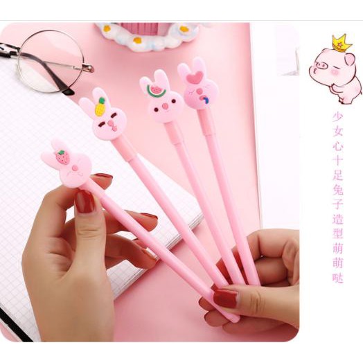Bút gel thỏ hồng mực đen (mẫu ngẫu nhiên)
