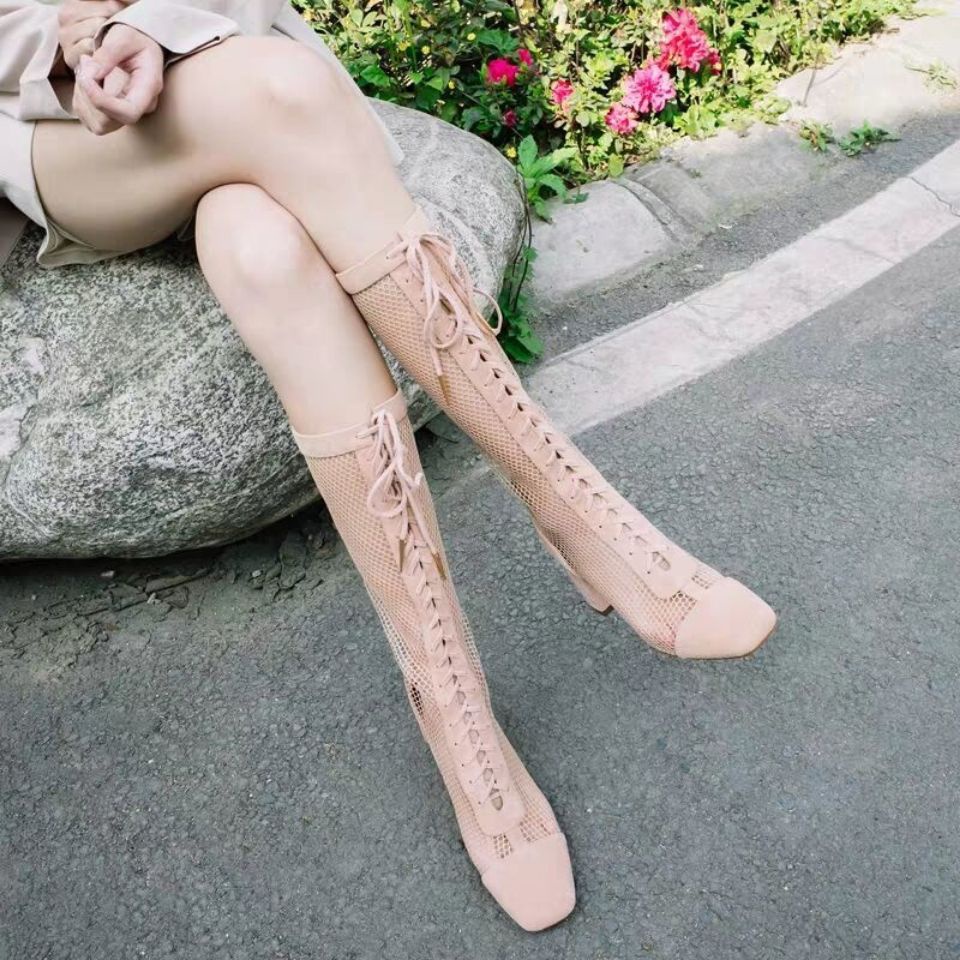 Giày Boot Cao Gót Thiết Kế Mỏng Thiết Kế Mới Thời Trang Mùa Xuân Thu Dành Cho Nữ