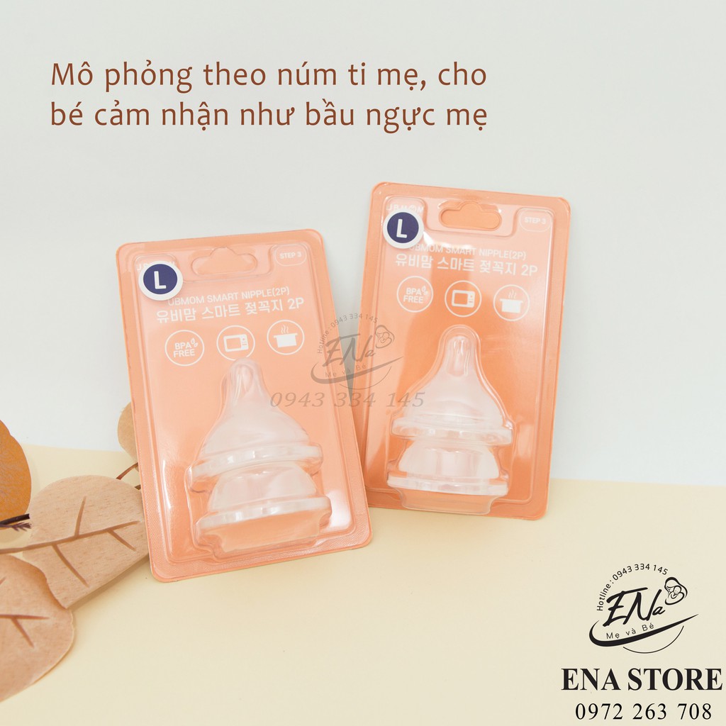 Vỉ 2 núm ti UBMOM size M