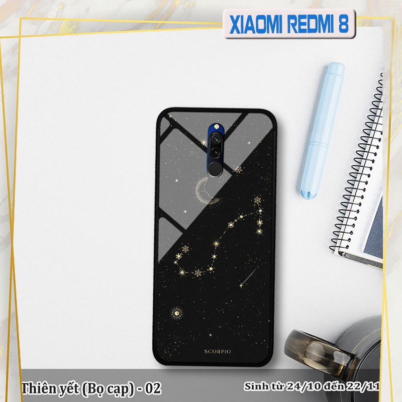 Ốp lưng kính 3D Xiaomi Redmi 8- cung hoàng đạo