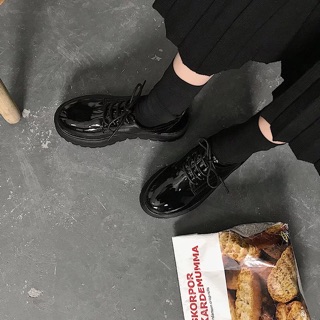 [ORDER 15 NGÀY] Giày oxford nữ da bóng đế cao 3cm
