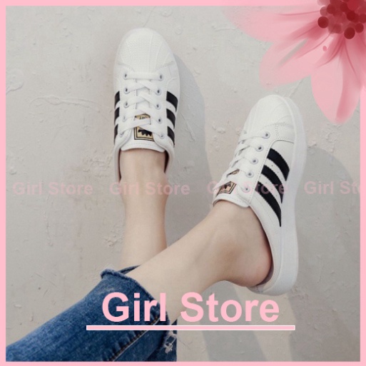 Giày sục nữ thể thao ADIDAS tem vàng superstar siêu xinh bản đẹp full box bill