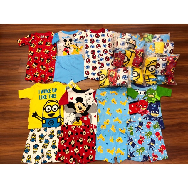 Bộ quần áo Disney cộc tay hoạ tiết đáng yêu cho bé , chất thun co giãn tốt thấm hút mồ hôi